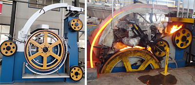 Wheel casting machine